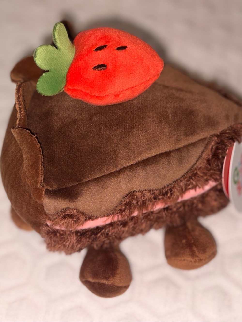Target Brown Plush Cake Slice with Red Strawberry and Green Leaf